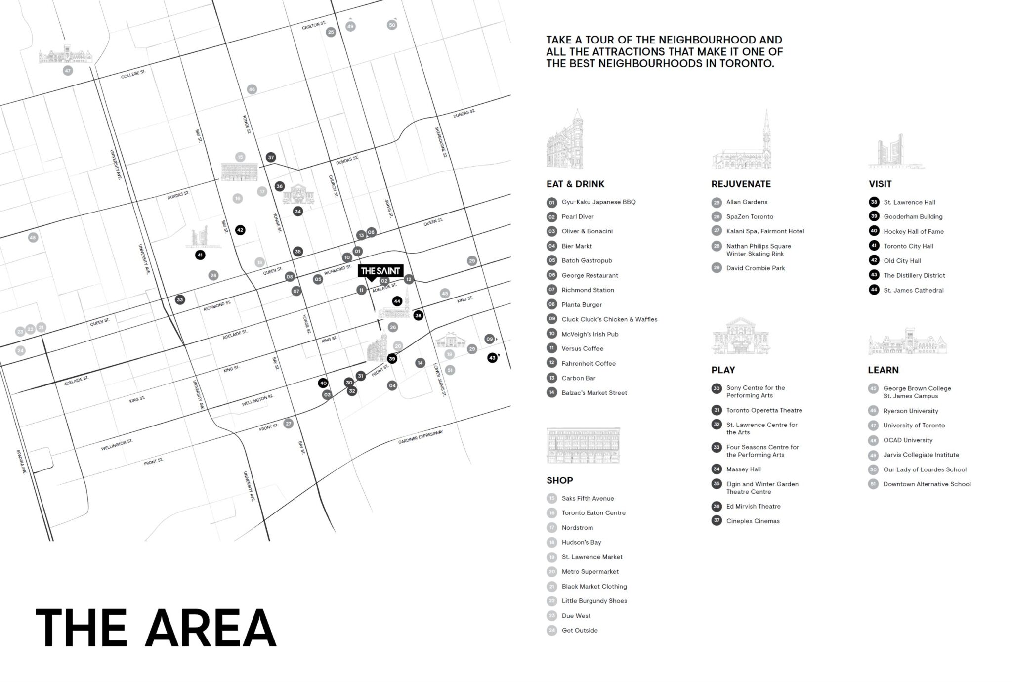 The Saint Location Map